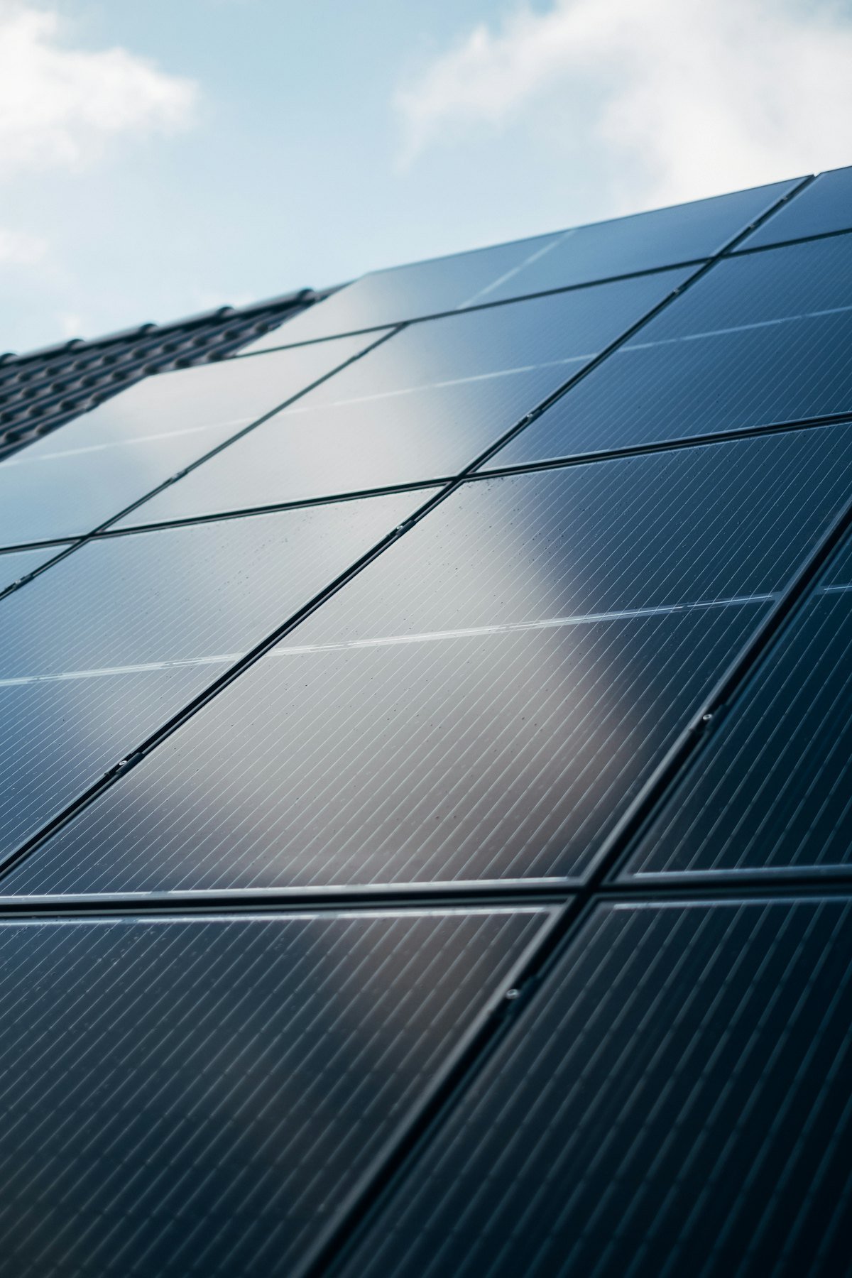 Pannelli fotovoltaici su un tetto